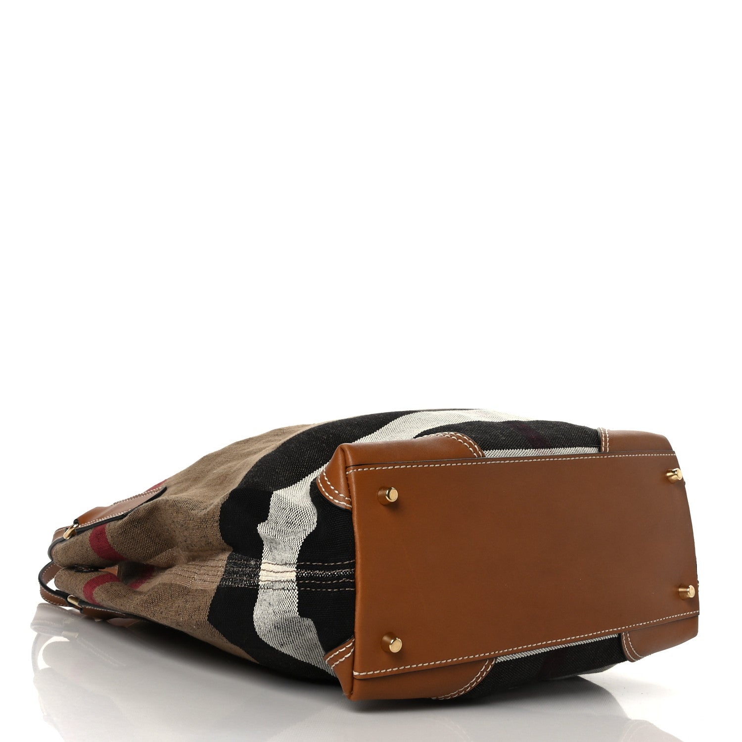 Burberry Canvas Mega Check Medium Maidstone Saddle Brown 4 of 9