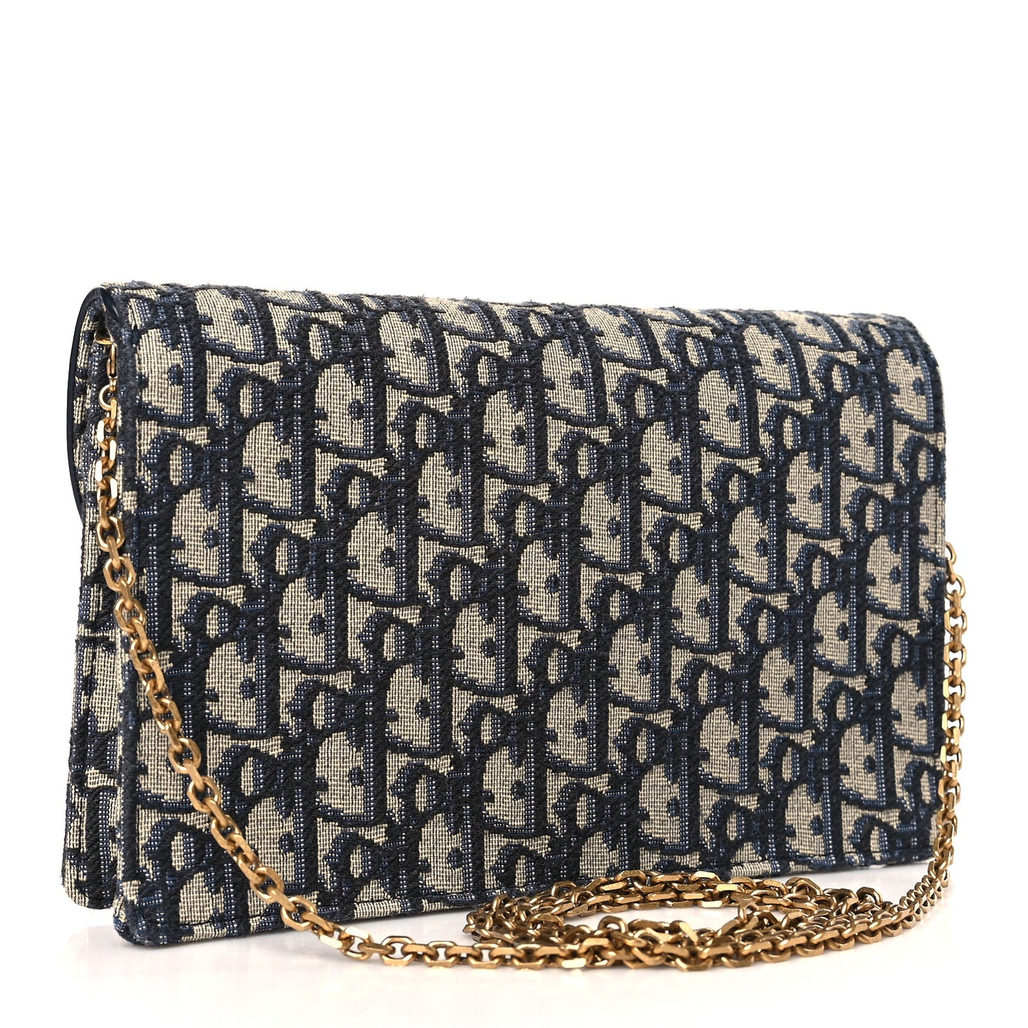 Oblique Saddle Chain Pouch Blue