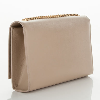 Saint Laurent Grain De Poudre Medium Monogram Kate Satchel Nude Powder 3 of 7
