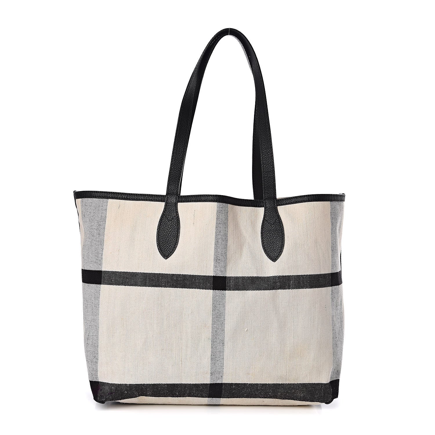 Burberry Coated Canvas Medium Reversible Doodle Tote White Black 4 of 16