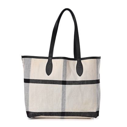 Burberry Coated Canvas Medium Reversible Doodle Tote White Black 4 of 16