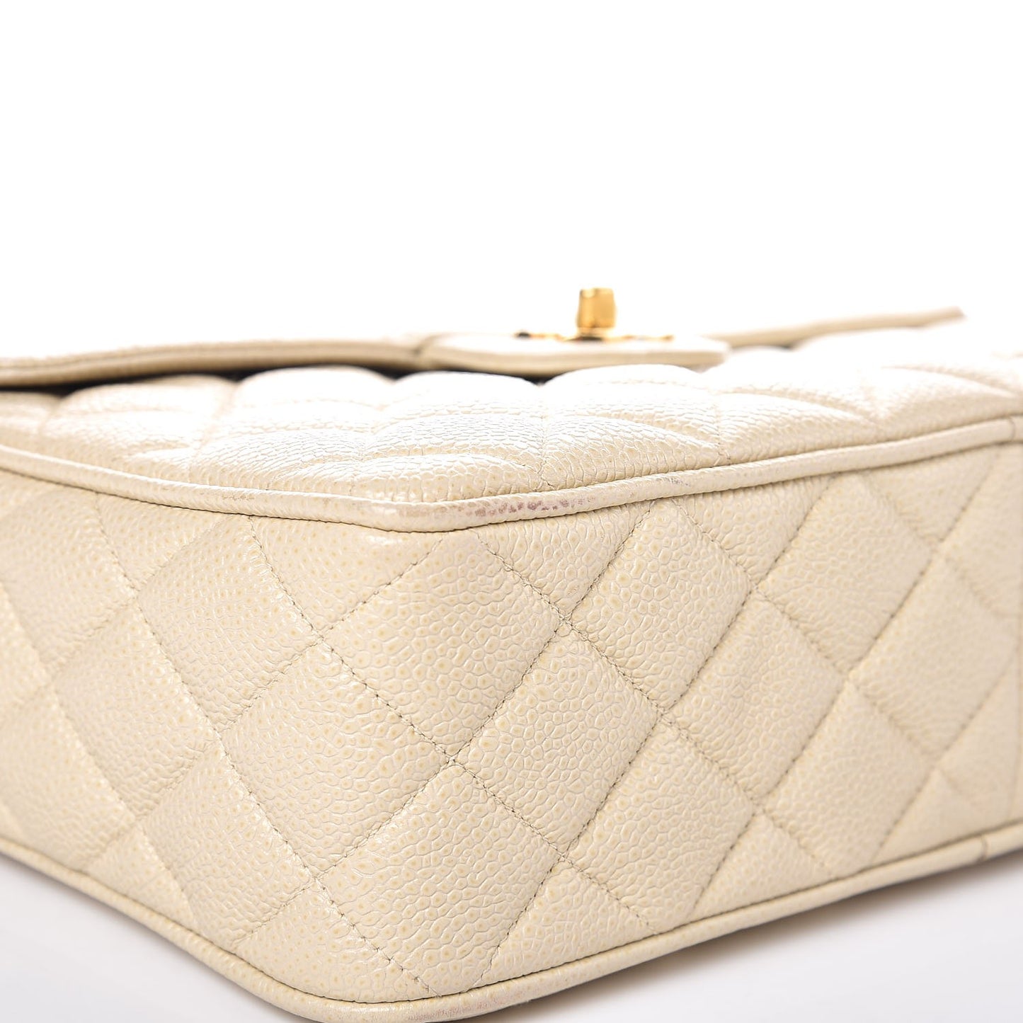 Caviar Quilted Camera Case Beige Clair