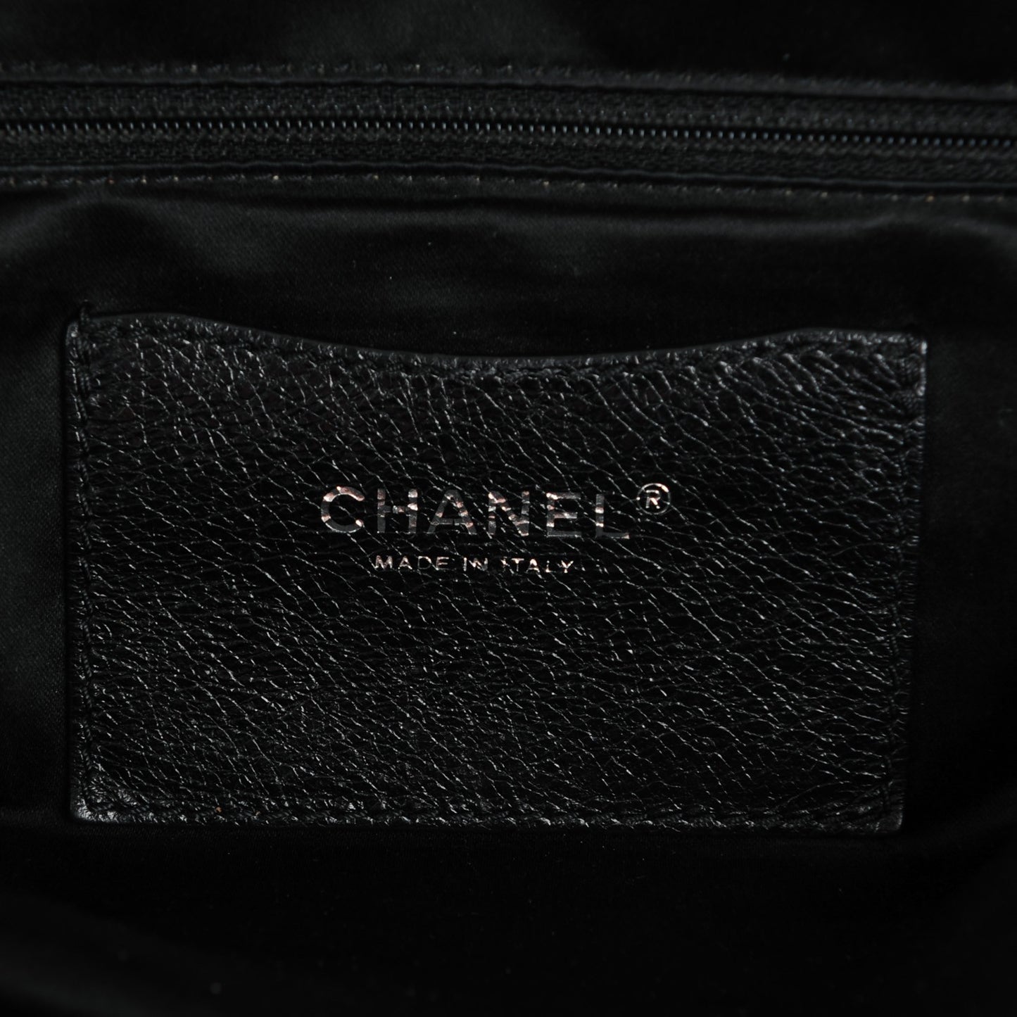 Glazed Calfskin Large On The Road Tote Black