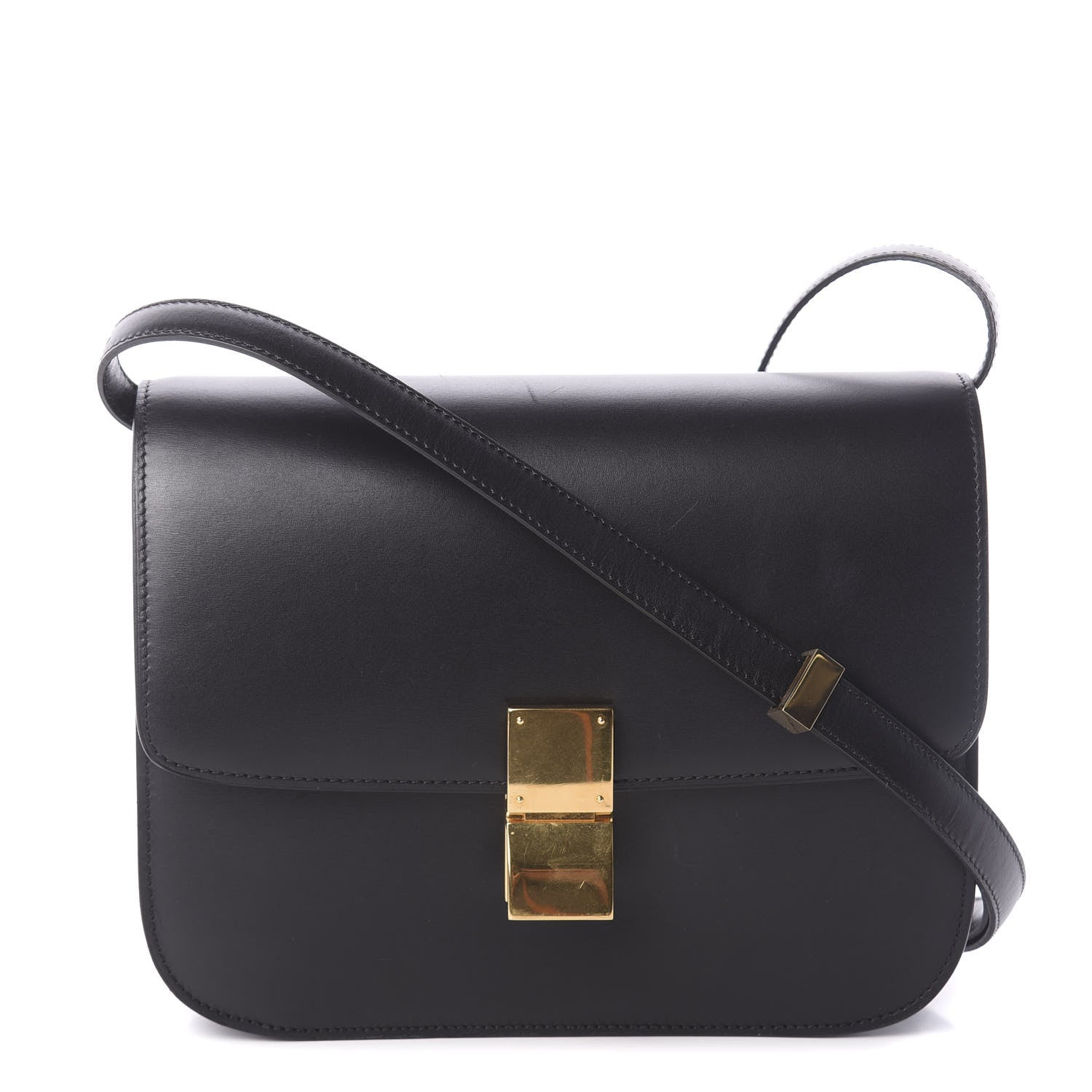 Celine Box Calfskin Medium Classic Box Flap Bag Black 1 of 10