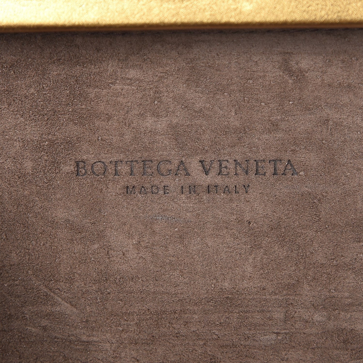 Bottega Veneta Gilded Waxed Leather Knot Clutch Gold Black 5 of 9