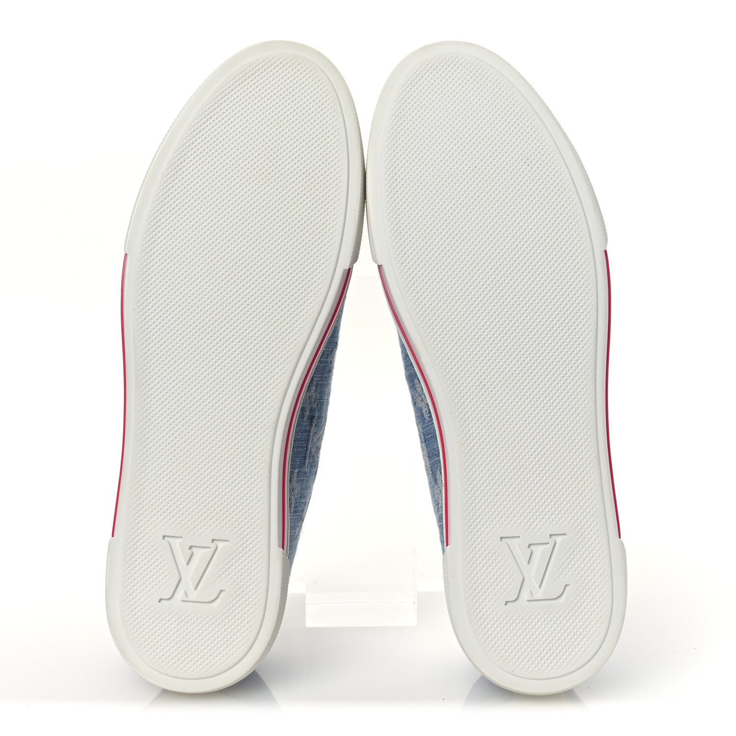 Louis Vuitton Monogram Denim Punchy Low Top Sneakers 37 Blue White 7 of 11