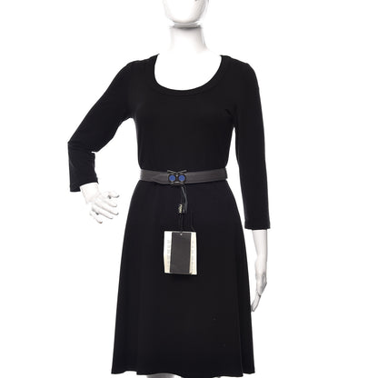 Fendi Vitello Liberty No Words Faces Reversible Belt 105 42 Black Asfalto 2 of 6