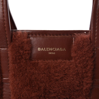 Balenciaga Shearling XS Bazar Shopper Tote 8 of 19