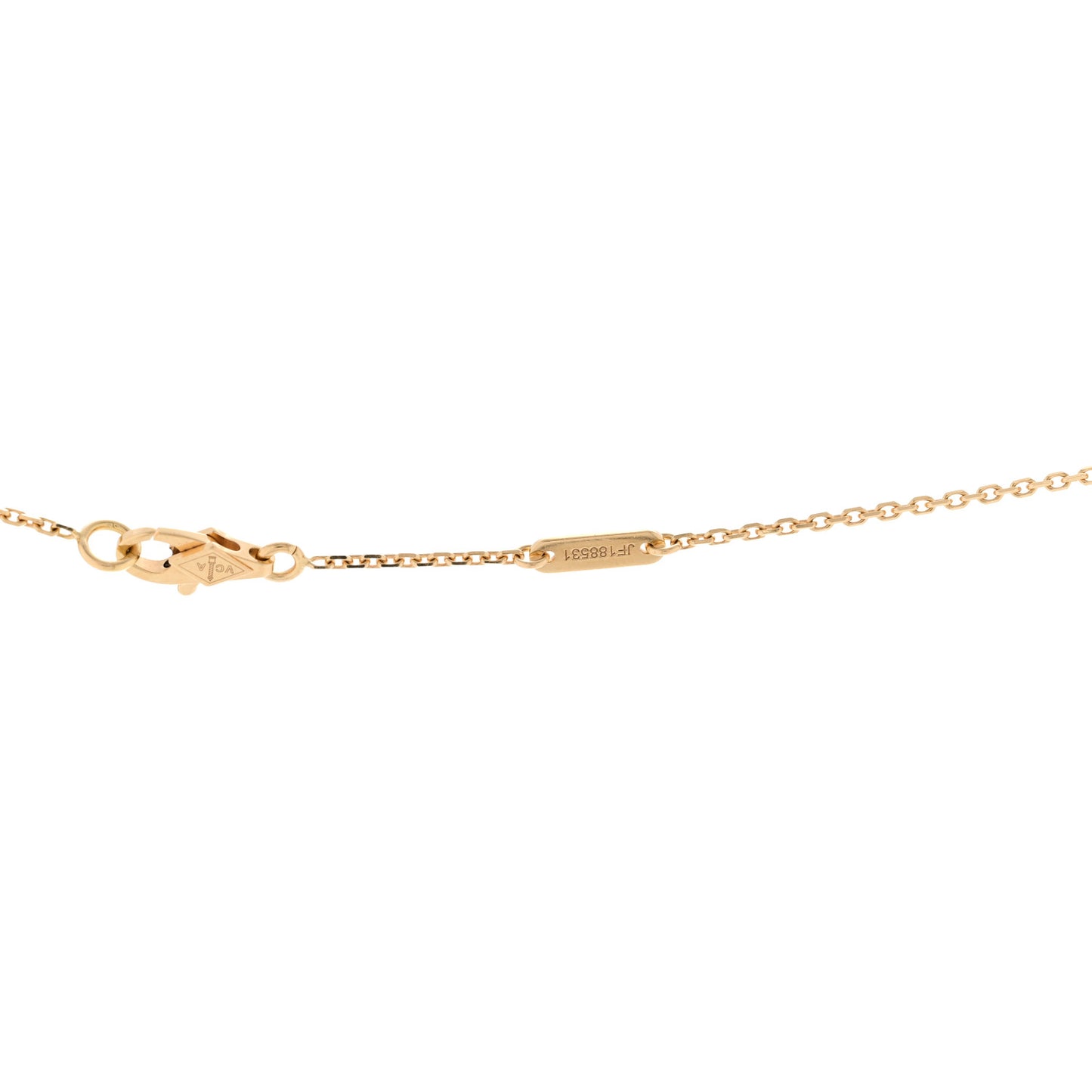 18K Yellow Gold Mother of Pearl Sweet Alhambra Butterfly Pendant Necklace