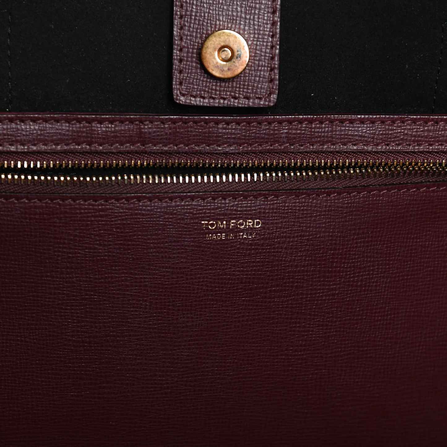 Grained Calfskin Small T Tote Bordeaux