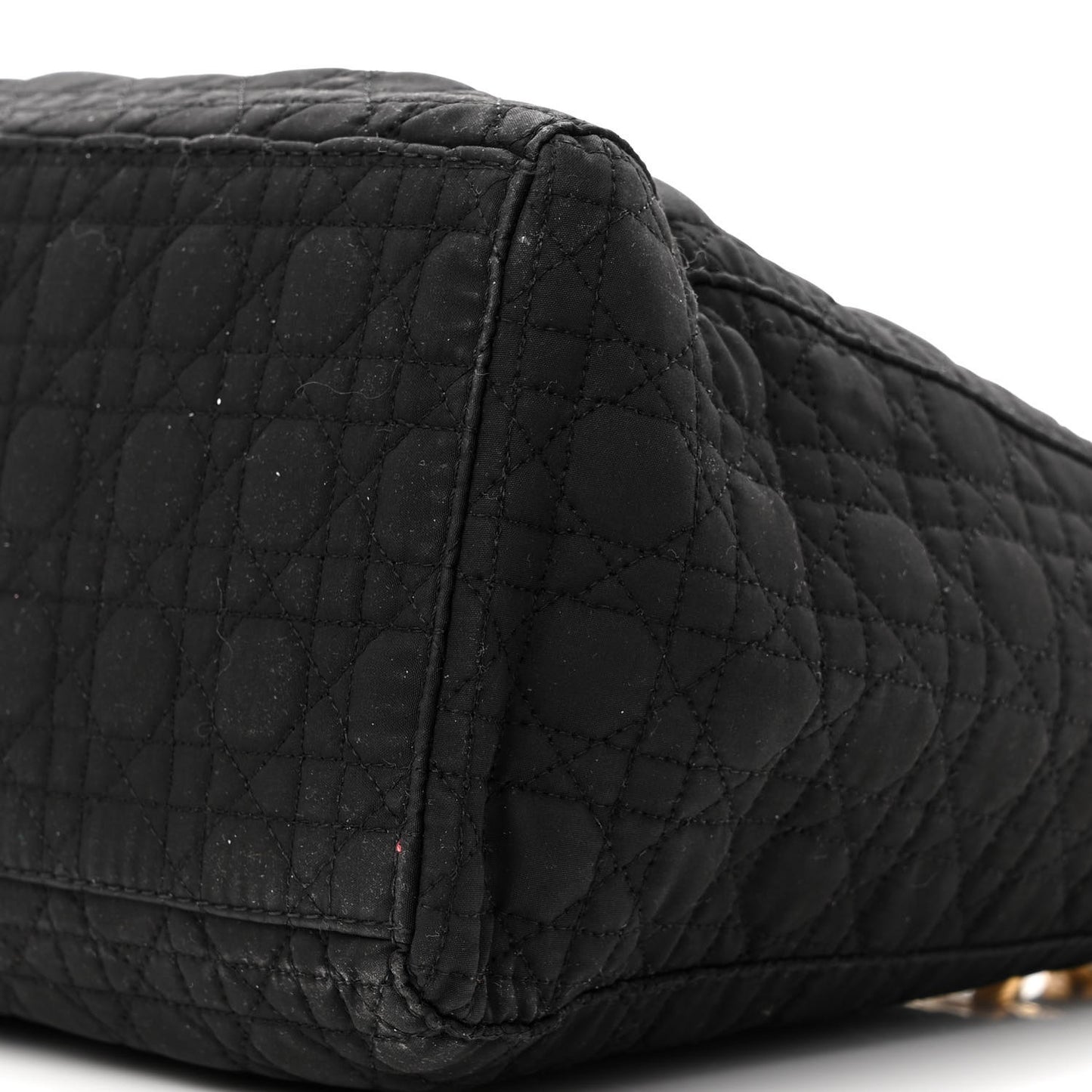 Nylon Cannage Medium Lady Dior Black