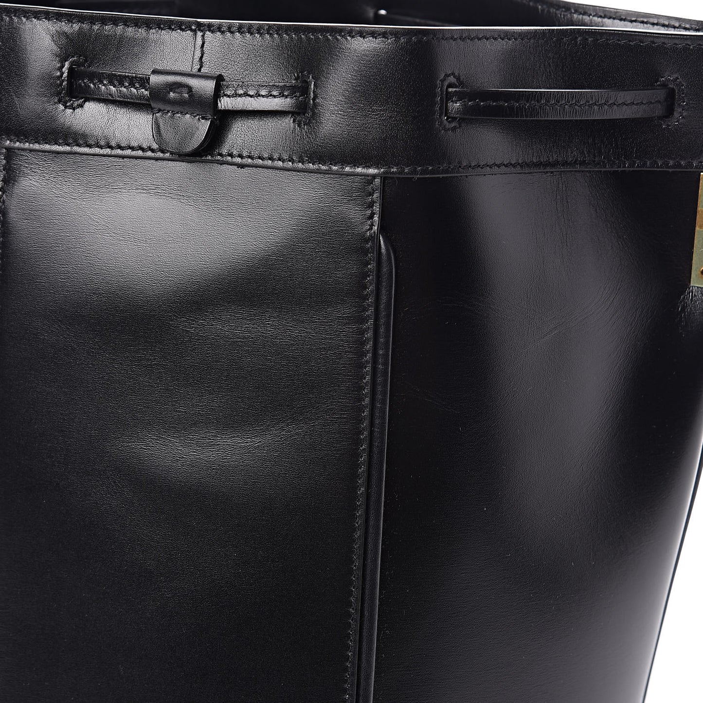 Smooth Calfskin Medium Talitha Bucket Bag Black