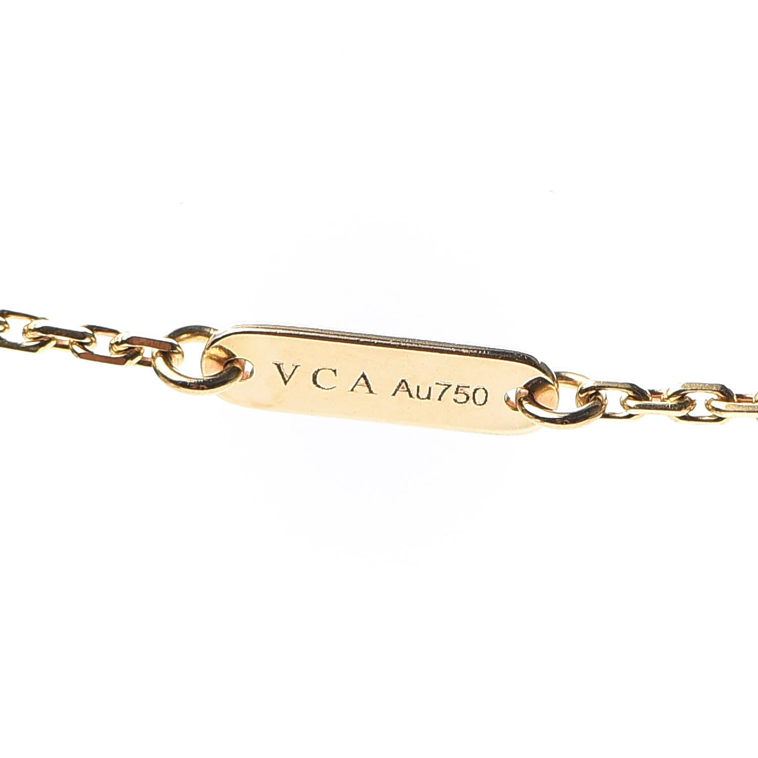 Van Cleef & Arpels 18K Yellow Gold Tiger Eye Vintage Alhambra Pendant Necklace 4 of 6