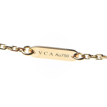 Van Cleef & Arpels 18K Yellow Gold Tiger Eye Vintage Alhambra Pendant Necklace 4 of 6