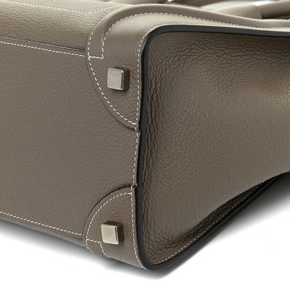 Celine Drummed Calfskin Micro Luggage Souris 10 of 17