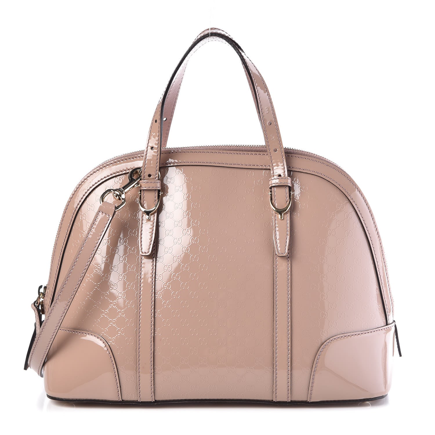 Gucci Patent Microguccissima Small Nice Top Handle Dome Bag Dark Cipria 1 of 20