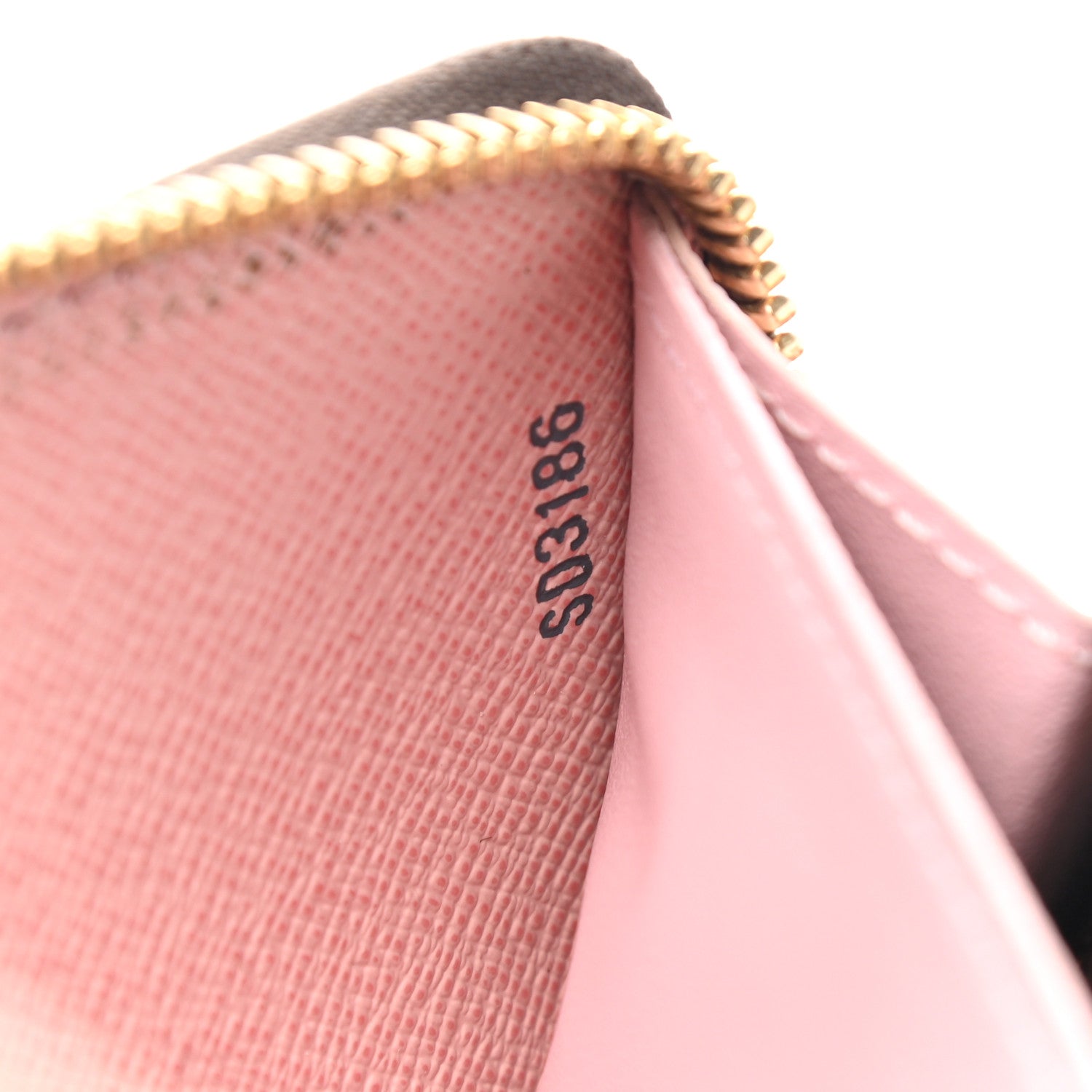 Louis Vuitton Damier Ebene Clemence Wallet Rose Ballerine 7 of 8