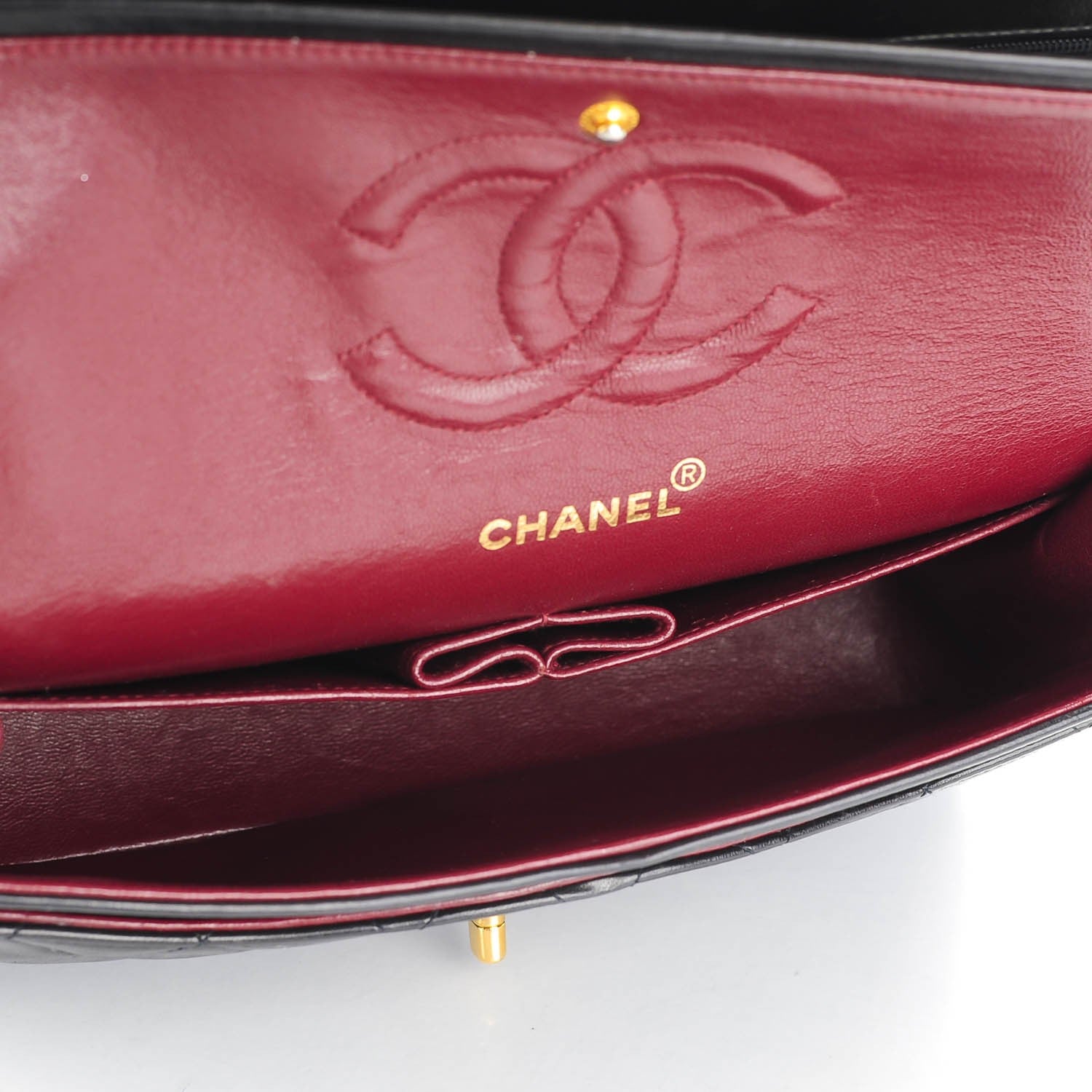 Chanel Lambskin Quilted Medium Double Flap Black 5 of 8