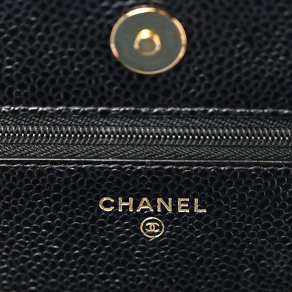 Chanel Caviar Quilted Wallet on Chain WOC Black 6 of 12