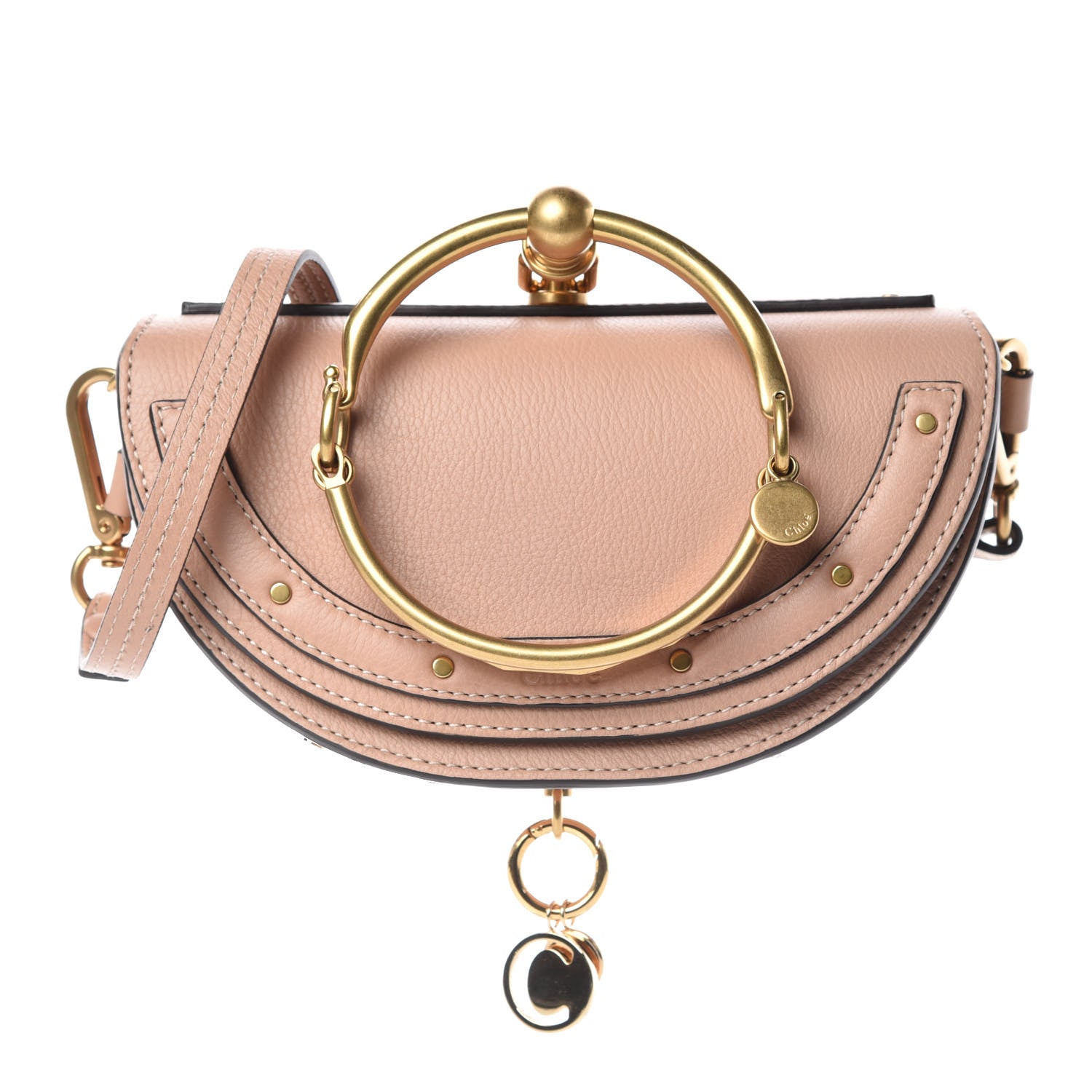 Chloe Calfskin Small Nile Bracelet Minaudiere Bag Biscotti Beige 1 of 11