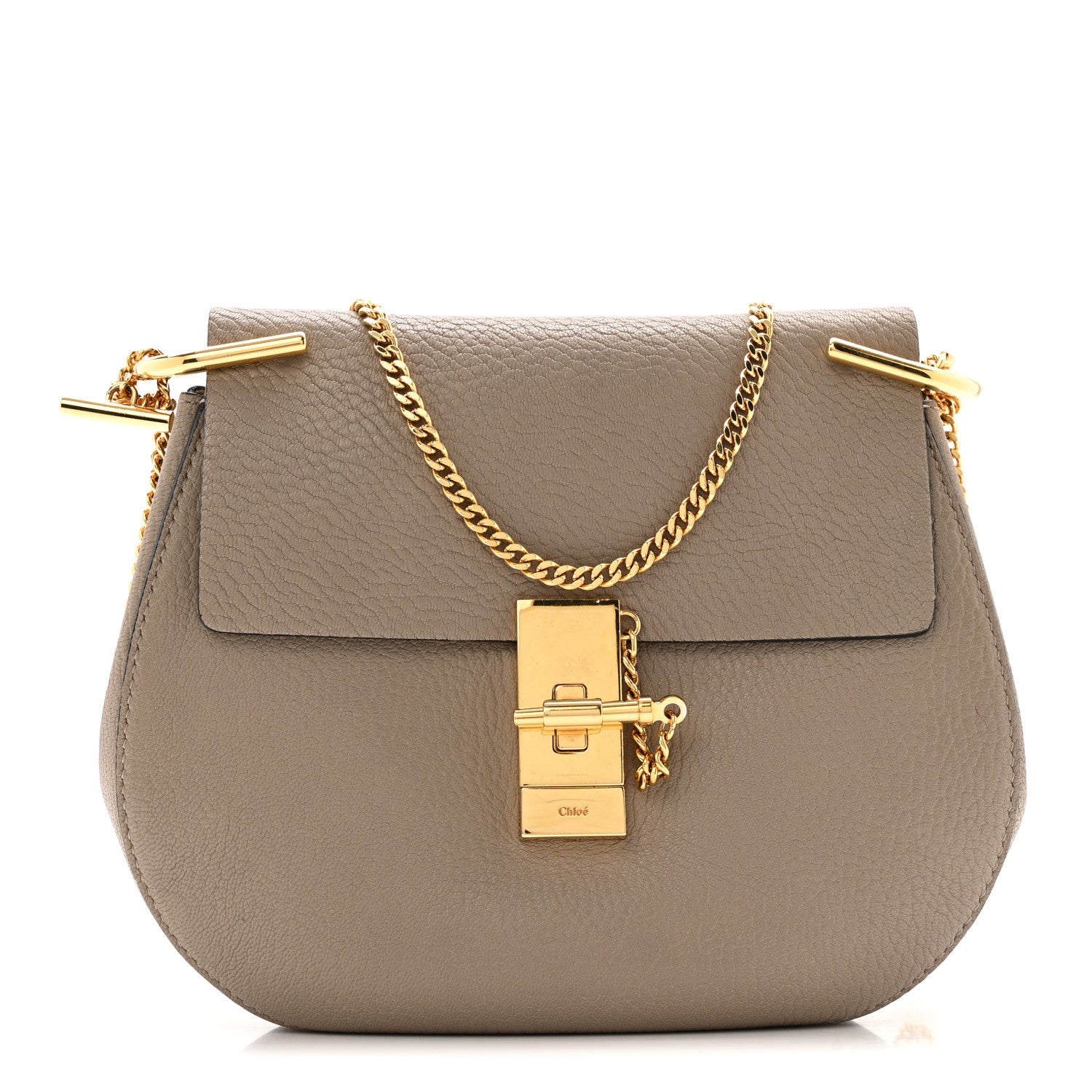 Chloe Grained Lambskin Drew Shoulder Bag Motty Grey 1 of 13