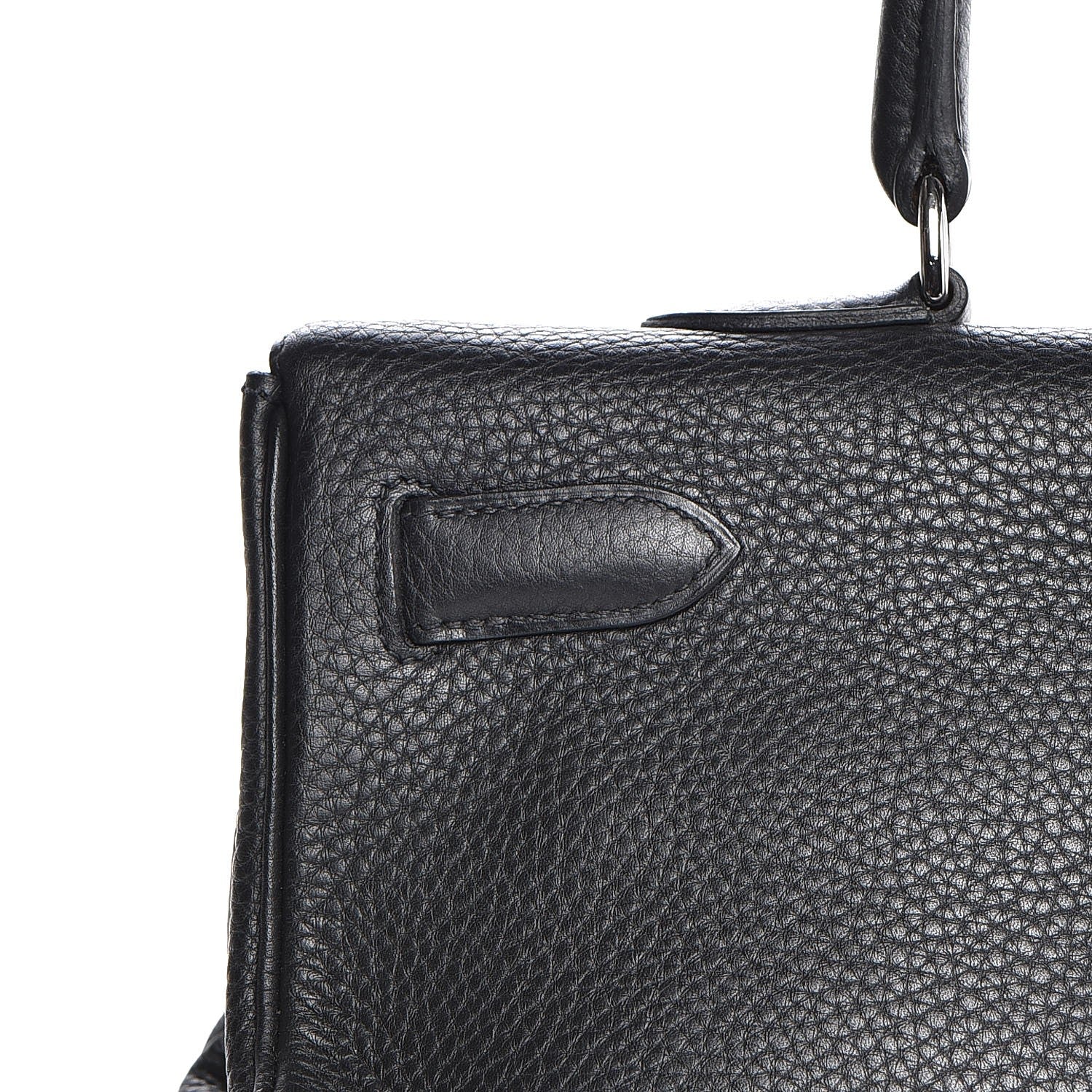Hermes Taurillon Clemence Shoulder Kelly 40 Black 12 of 29