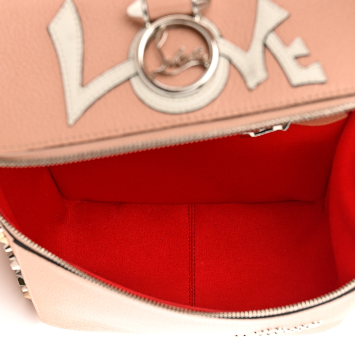 Christian Louboutin Calfskin Rubylou Love Backpack Pink 5 of 12