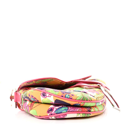 Christian Dior Canvas Floral Hawaii Glamour Saddle Bag Multicolor 4 of 13