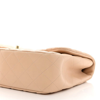 Chanel Lambskin Quilted Jumbo Single Flap Beige Clair 10 of 11