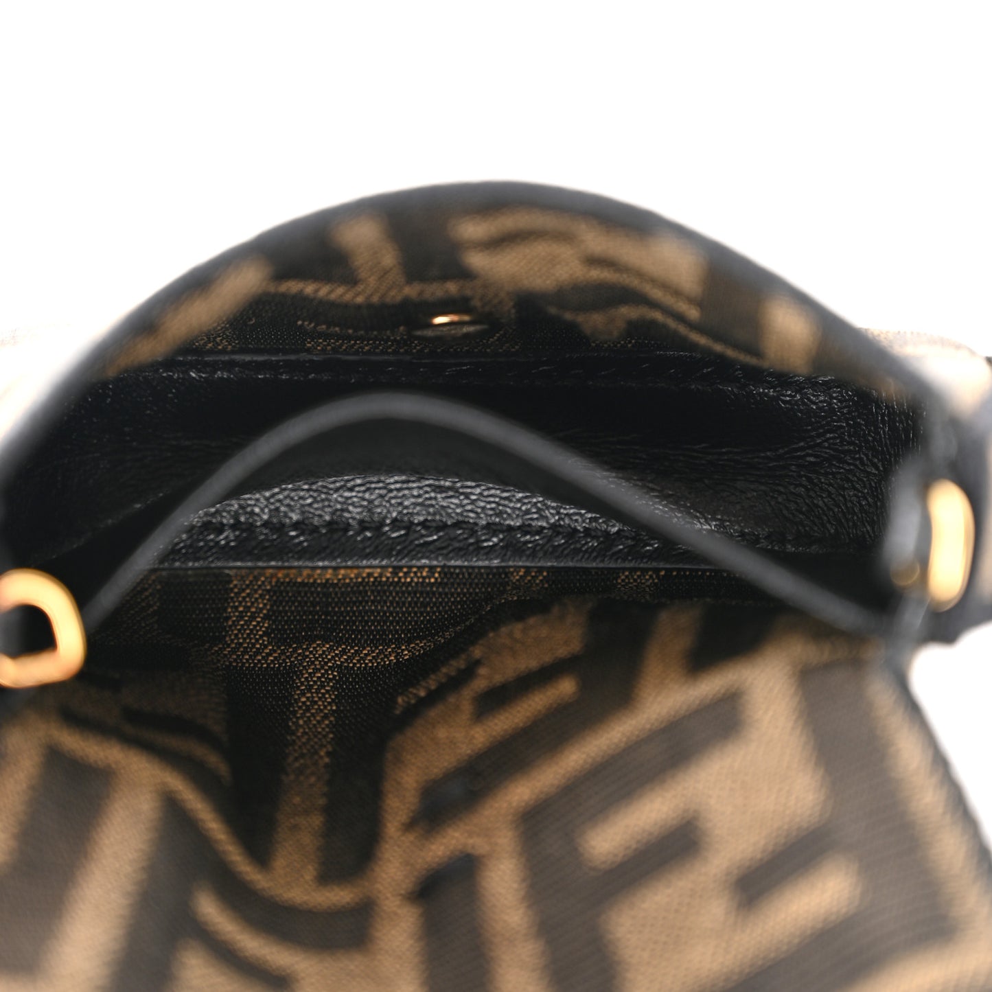 Fabric Jacquard FF 1974 Nano Baguette Charm Tobacco Moro Black
