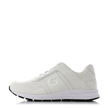 Gucci Calfskin Womens Interlocking G Sneakers 37.5 White 1 of 9