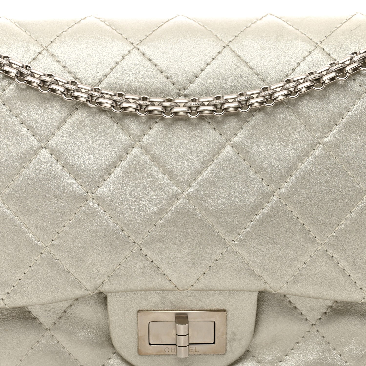 Chanel Metallic Lambskin Quilted 2.55 Reissue 226 Flap Pale Gold 5 of 12