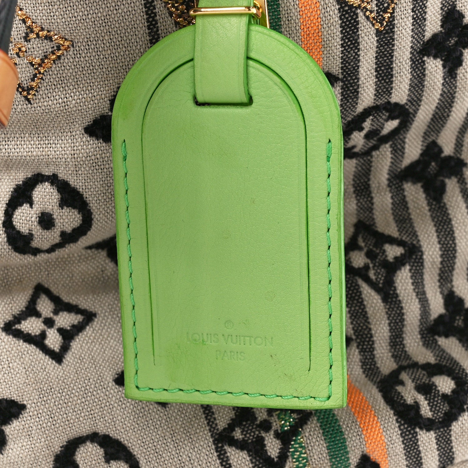 Louis Vuitton Fabric Jacquard Monogram Cheche Gypsy PM Vert 9 of 12