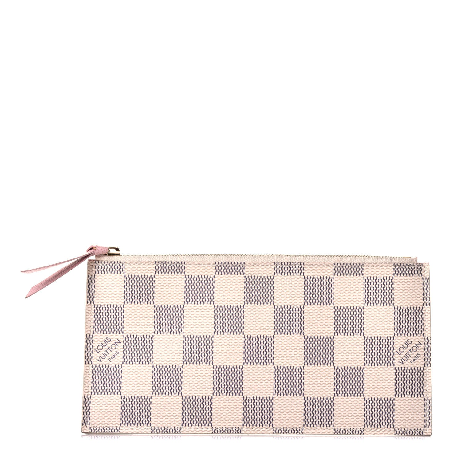 Louis Vuitton Damier Azur Felicie Chain Wallet Zippered Insert Rose Ballerine 1 of 8