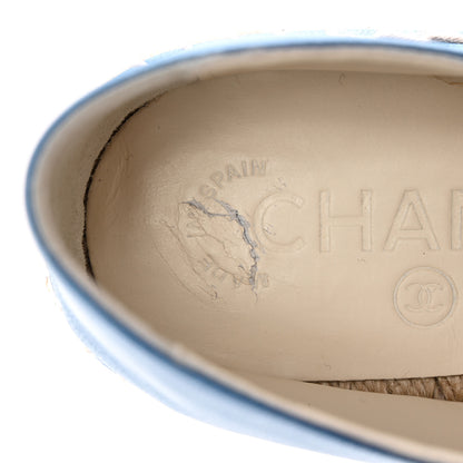 Chanel Lambskin CC Espadrilles 37 Blue 10 of 12