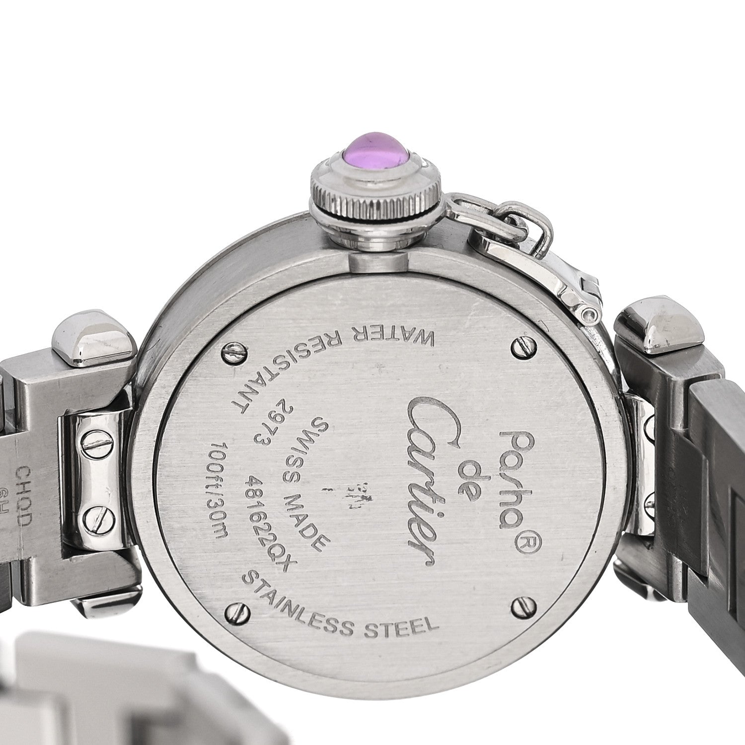 Cartier Stainless Steel 27mm Miss Pasha Quartz Watch Pink 4 of 5