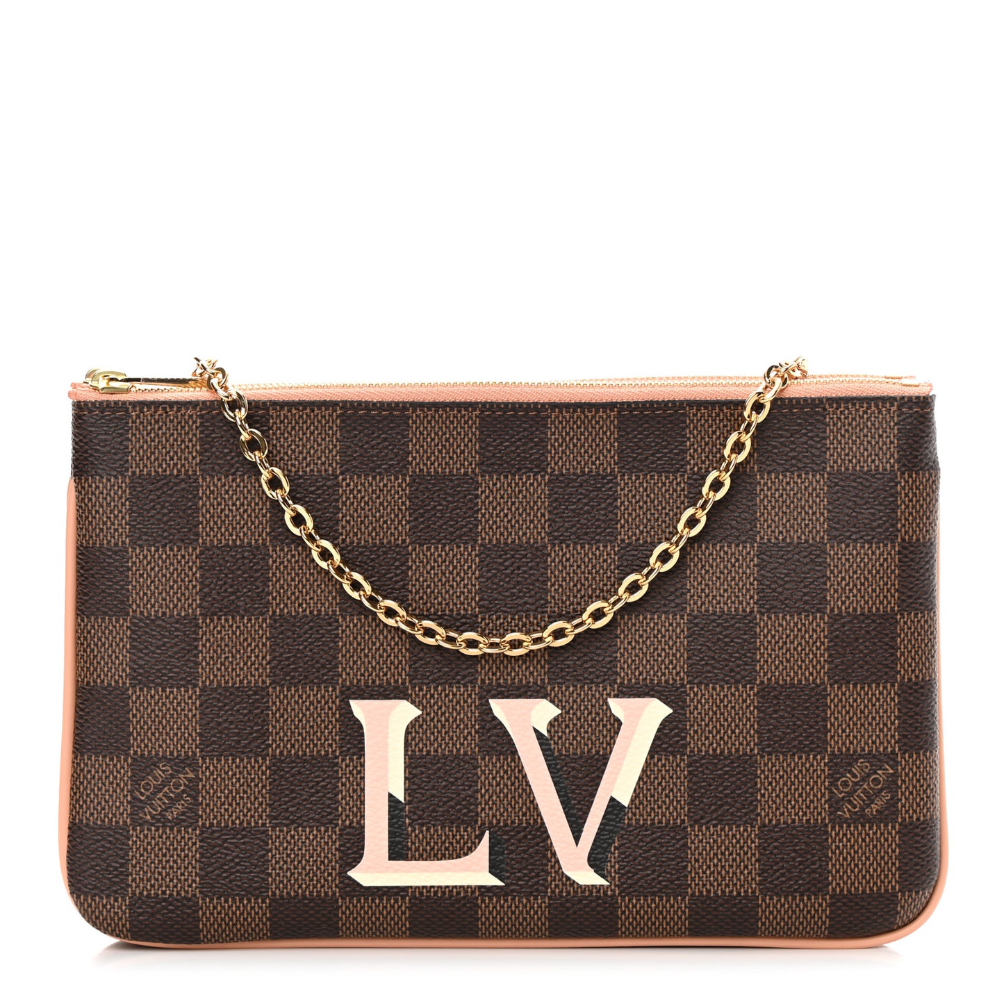 Damier Ebene Double Zip Pochette