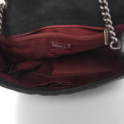 Chanel Iridescent Grained Calfskin Jumbo Globe Trotter Flap Black 5 of 7