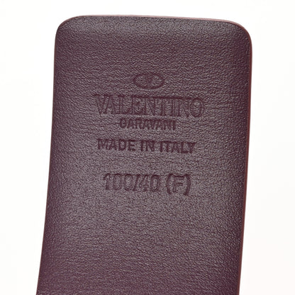Valentino Garavani Glossy Calfskin VLogo Reversible 30mm Belt 100 40 Feminine Pink Indian Violet 5 of 6
