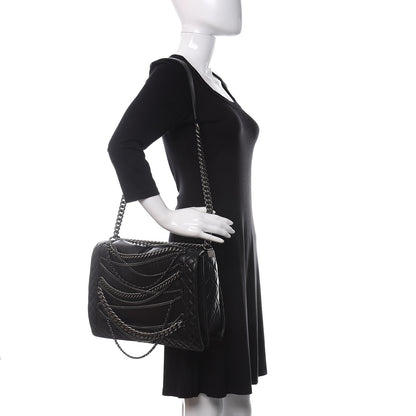 Chanel Calfskin Enchained XL Boy Flap Black 2 of 12