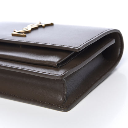 Saint Laurent Calfskin Monogram Sunset Chain Wallet Kaki Fonce 9 of 10