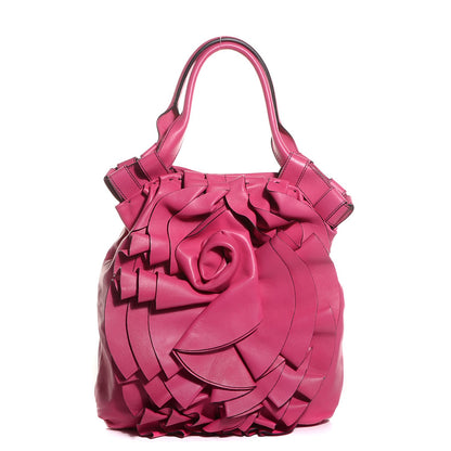 Valentino Garavani Nappa Raised Rose Vertigo Tote Fuchsia 1 of 8