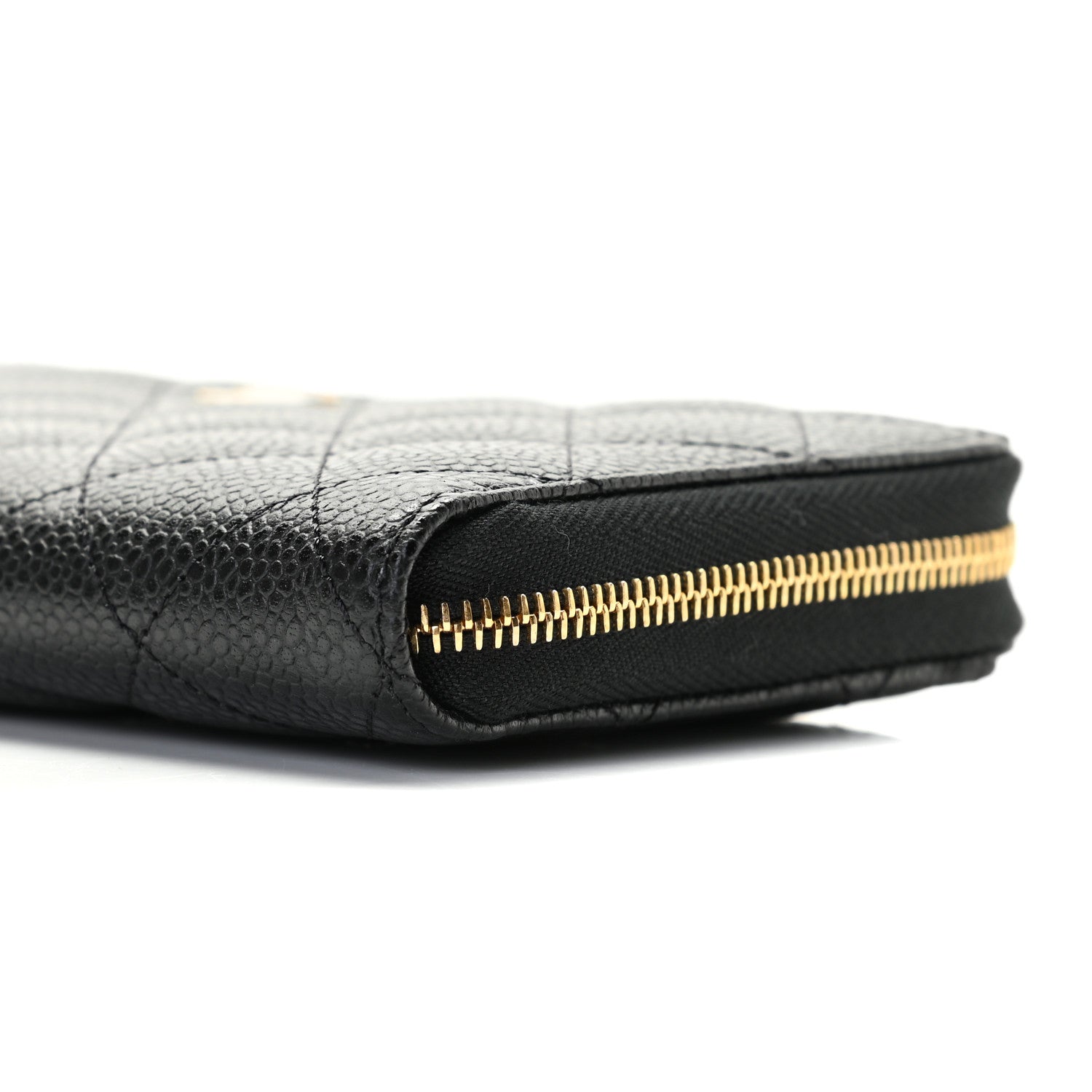 Chanel Caviar Quilted Large Gusset Zip Around Wallet Black 6 of 11