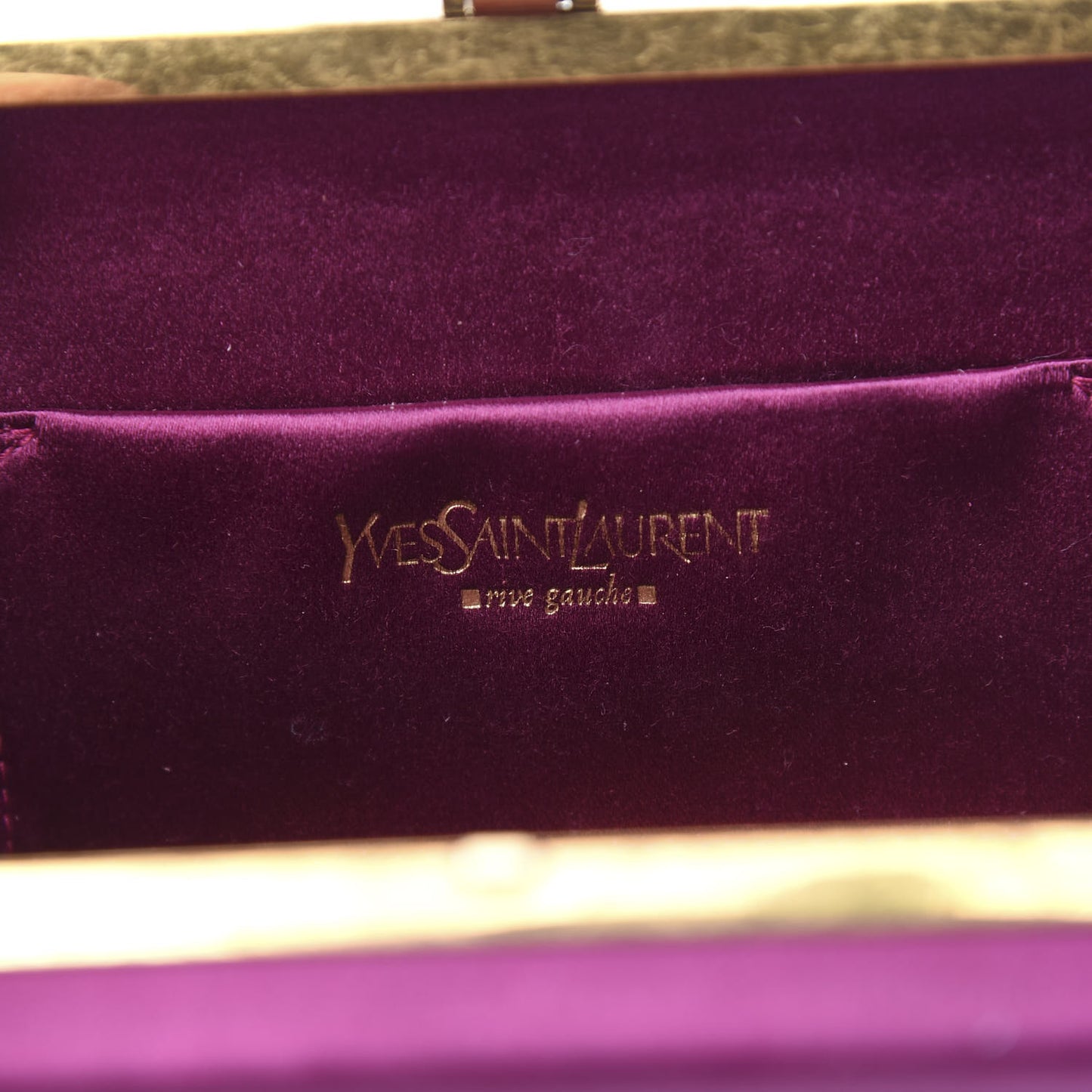 Satin Y Mail Clutch Purple