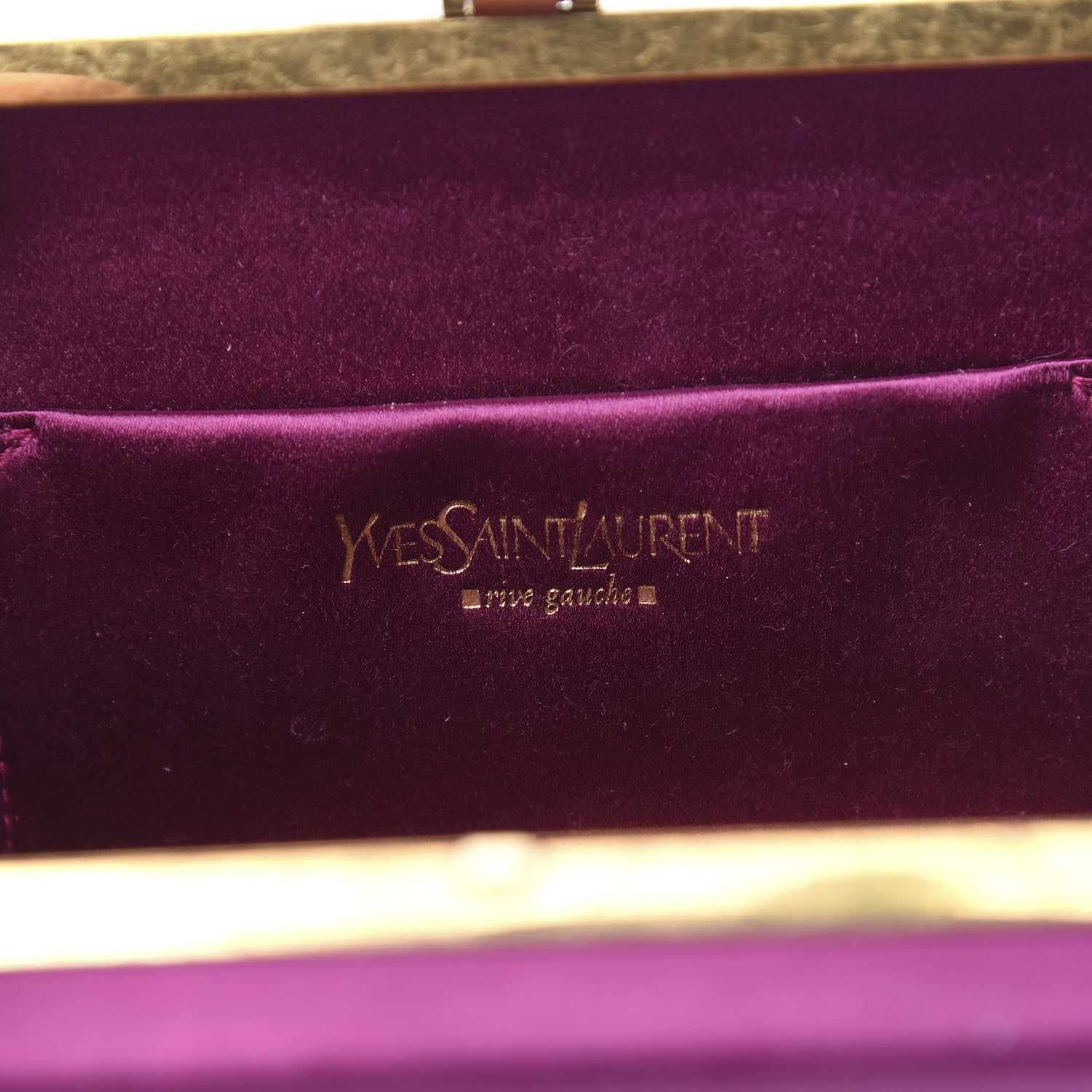 Saint Laurent Satin Y Mail Clutch Purple 5 of 6