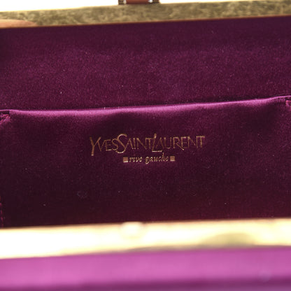 Saint Laurent Satin Y Mail Clutch Purple 5 of 6