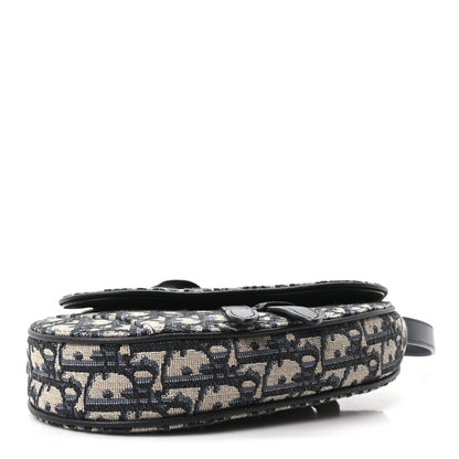 Christian Dior Oblique Mini Saddle Belt Bag Blue 4 of 10
