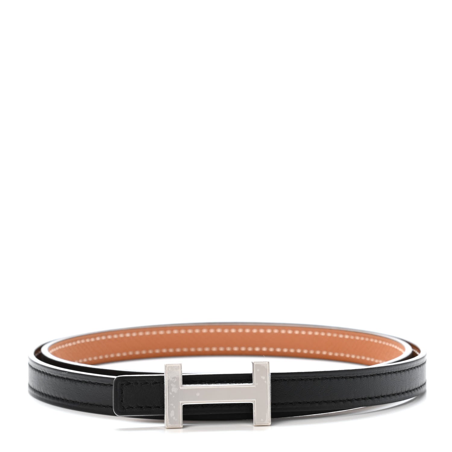 Hermes Swift Epsom 13mm Focus Belt 80 Black Gold 1 of 4