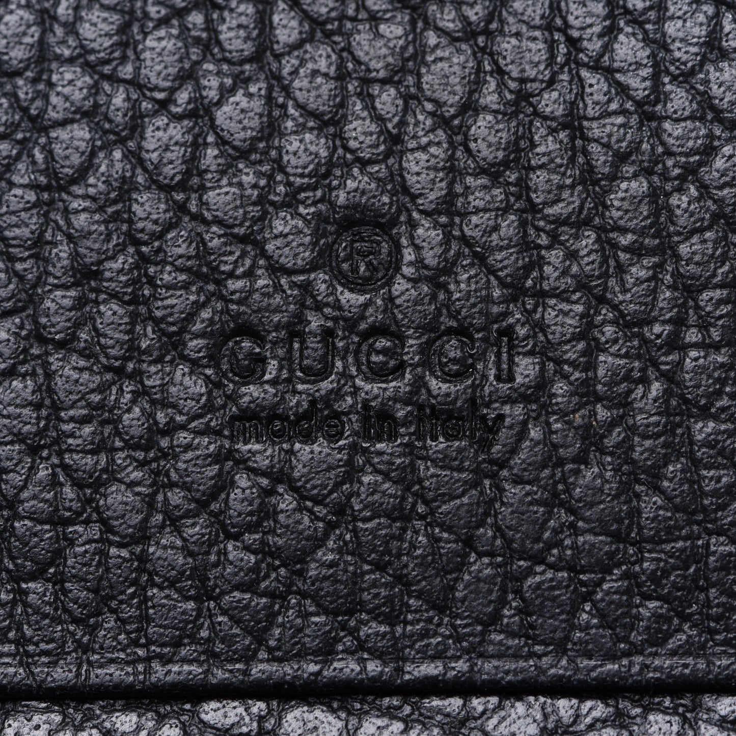 Pebbled Calfskin GG Marmont Card Case Black