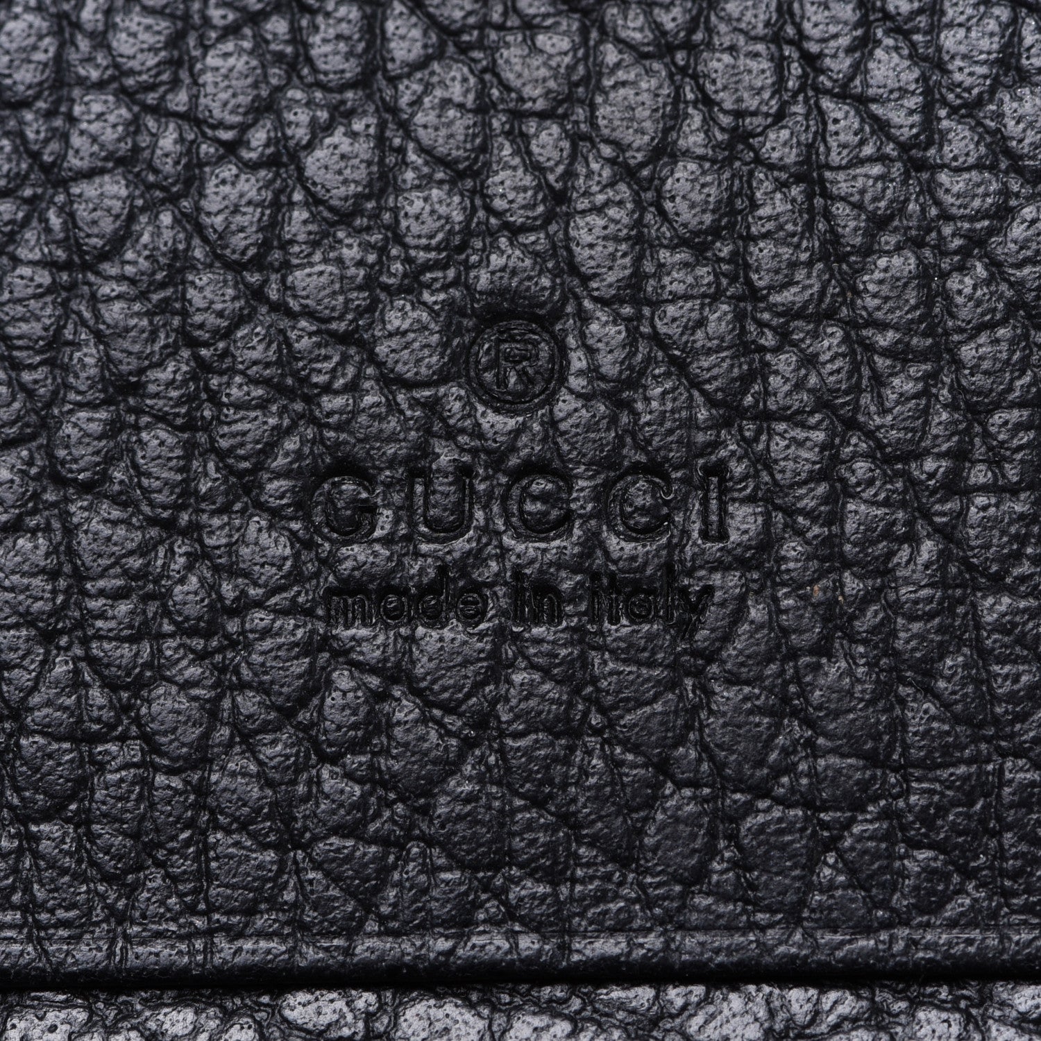 Gucci Pebbled Calfskin GG Marmont Card Case Black 6 of 8